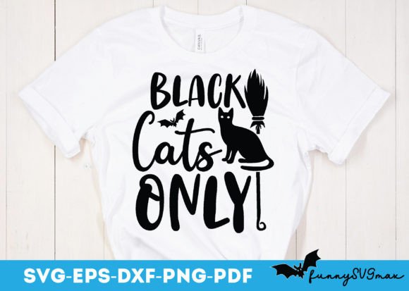 Black Cats Only Svg: A Spooky Graphic for Crafty Brands