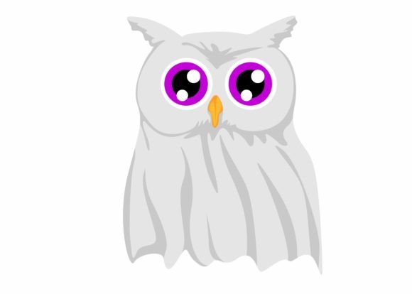 Charming Сute Ghost Owl Svg for Halloween
