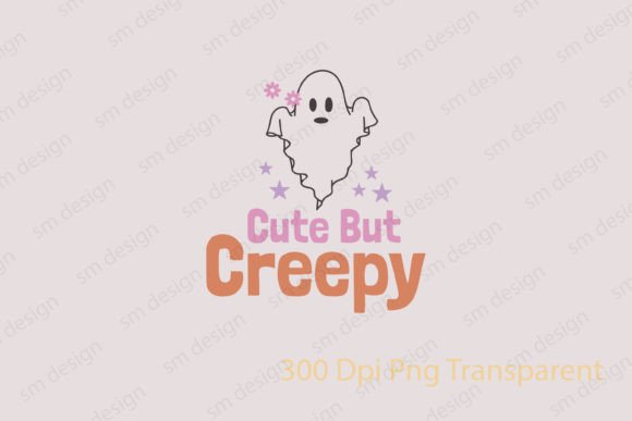 Halloween Cute but Creepy Ghost SVG PNG for Crafts & Graphics