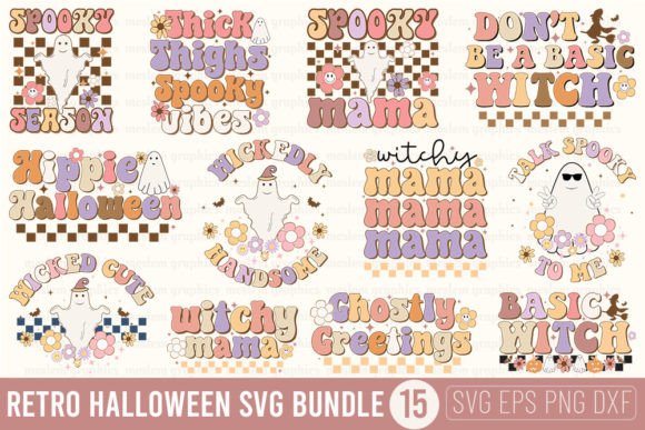 Retro Halloween Quotes SVG Bundle: A Crafty Graphics Essential