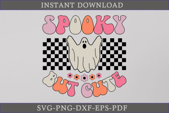 Spooky but Cute Halloween Retro SVG for Graphics & Crafts