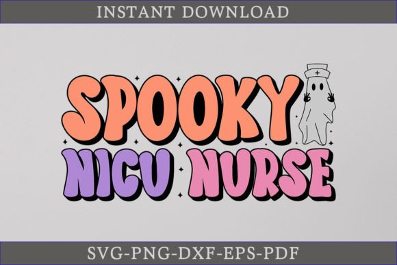 Spooky NICU Nurse Halloween Retro SVG: A Must for Creative Graphics