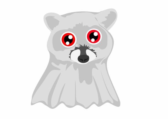 Сute Ghost Raccoon Svg: A Charming Graphics Asset for Crafts